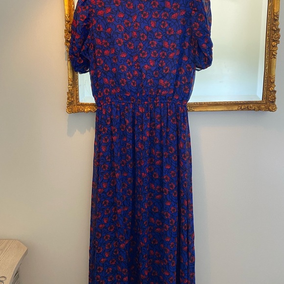Disney Snow White Blue and Red Floral Midi Dress - Picture 4 of 5